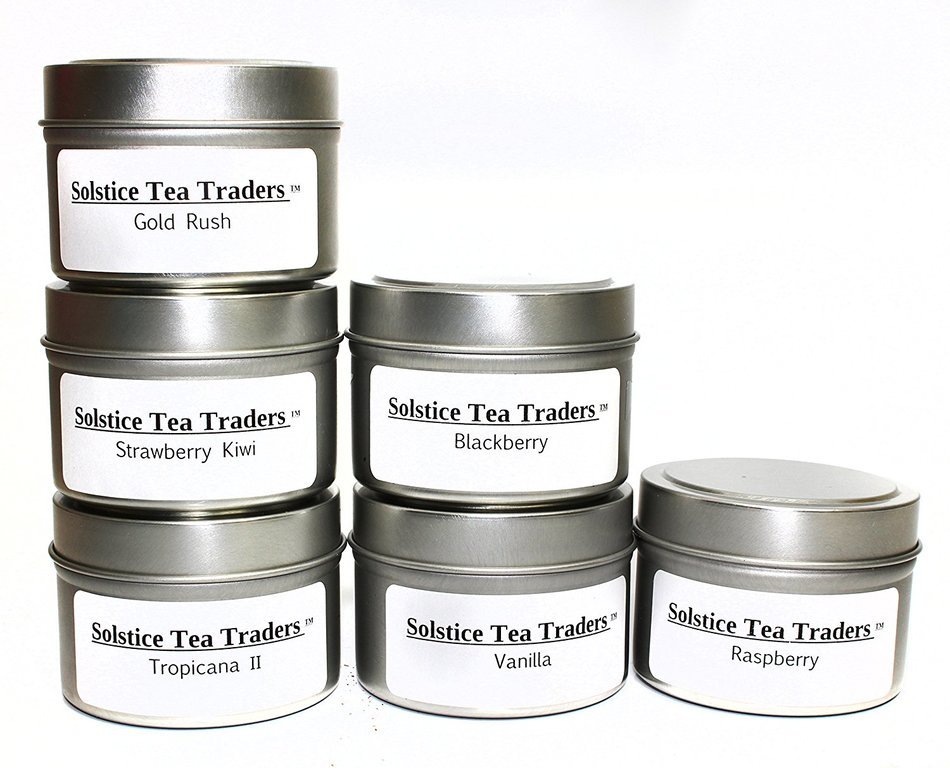 Fruit-Tea Summer Tea Sampler, Refreshing Loose Leaf Tea Sampler Featuring Gold Rush, Raspberry, Strawberry Kiwi... N5