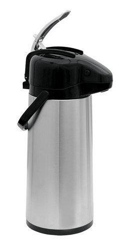 Update International NVAL-22BK Stainless Steel Val-U-Air Glass Lined Regular Coffee Air Pot, 74-Ounce, Set of 3