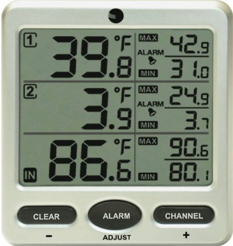 Ambient Weather WS-09-C Wireless 8-Channel Thermometer Console with Min/Max Display