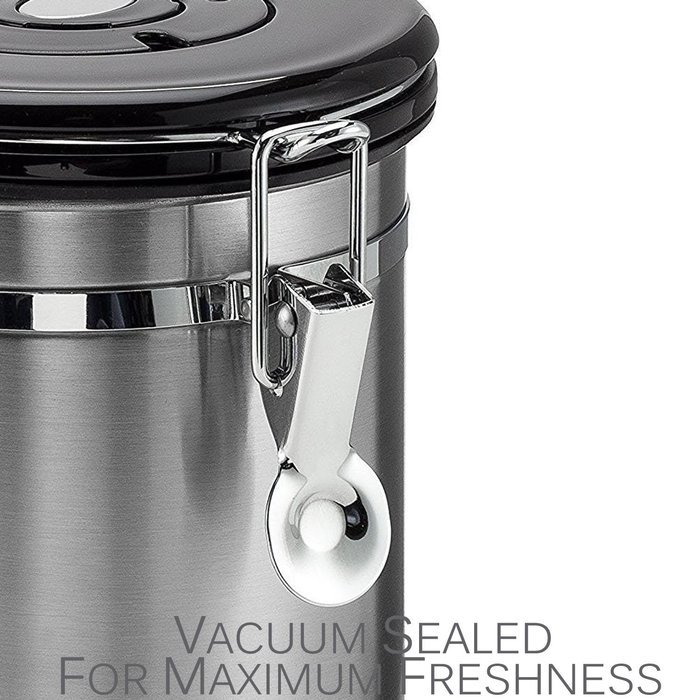 Coffee Canister - 16 Ounces - by Mixpresso (Stainless Steel) N4