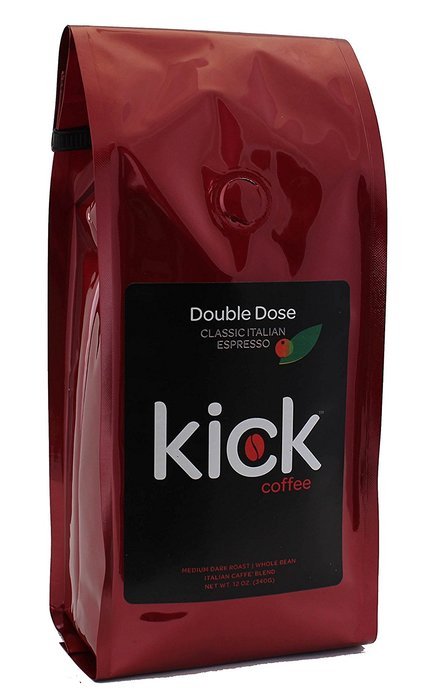 DOUBLE DOSE ESPRESSO: Classic Italian Espresso Caffe Blend, 12 oz. Whole Bean Coffee, Rich Thick Lingering Crema... N6