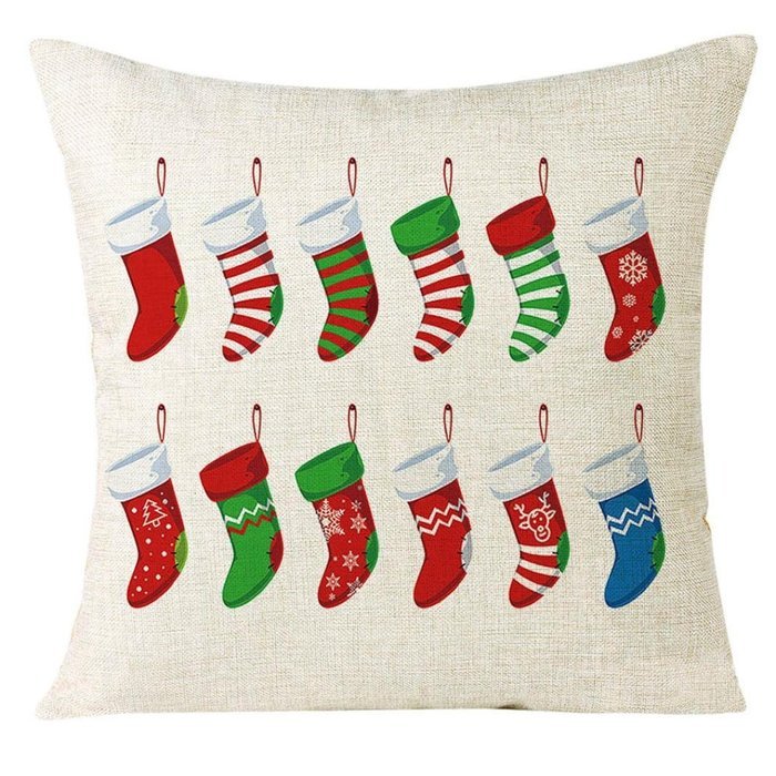 Christmas Pillow Case,Beautyvan Xmas Christmas Festival Sofa Home Decoration Socks Pillow Case Cushion Cover (L) N3