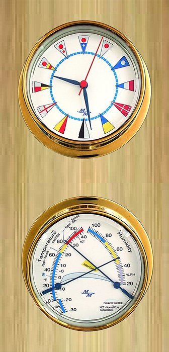 White Flag 5.75 Cabin Gift Set presented in a Leather Finish Felt Lined Gift Box with Clock and Comfort Meter N5