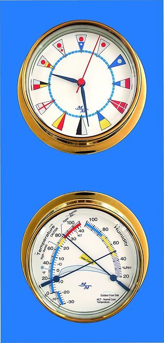 White Flag 5.75 Cabin Gift Set presented in a Leather Finish Felt Lined Gift Box with Clock and Comfort Meter N6