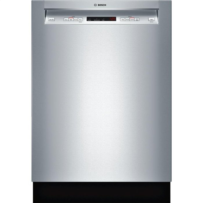 Bosch 300 Series SHE53T55UC 24" 15 Place Setting Built In Recessed Handle Dishwasher In Stainless Steel N2