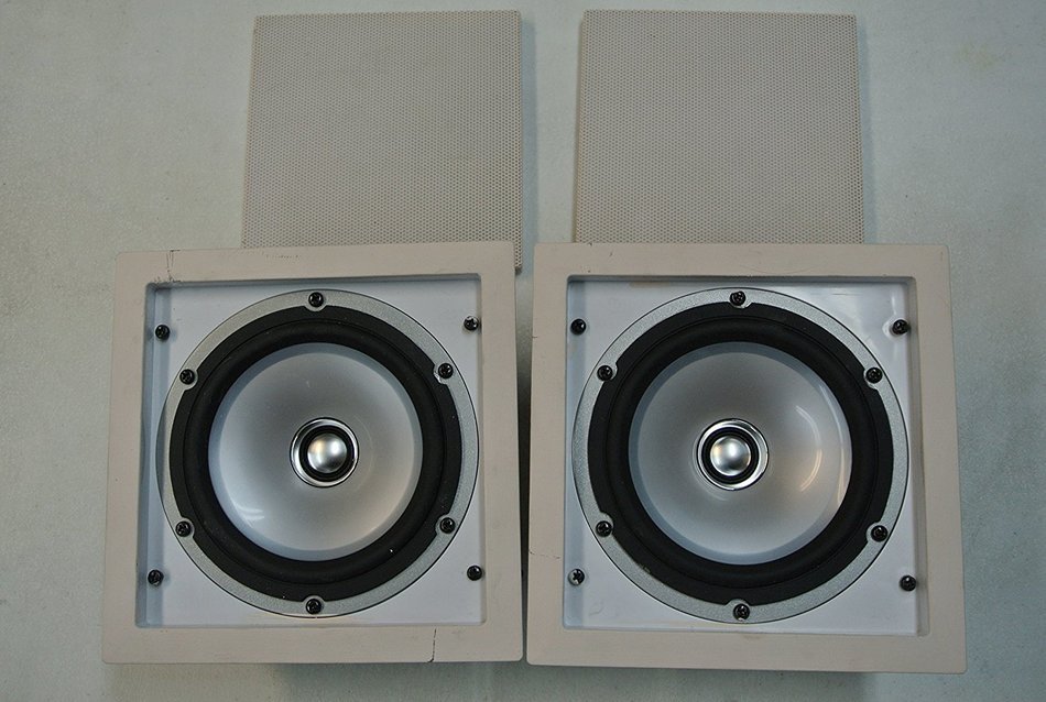 KEF CI130.2QS Square In-Wall/In-Ceiling Architectural Loudspeakers (Pair) White