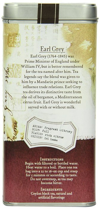 The Coffee Bean & Tea Leaf, Tea, Hand-Picked Earl Grey, 20-Count Tin N5