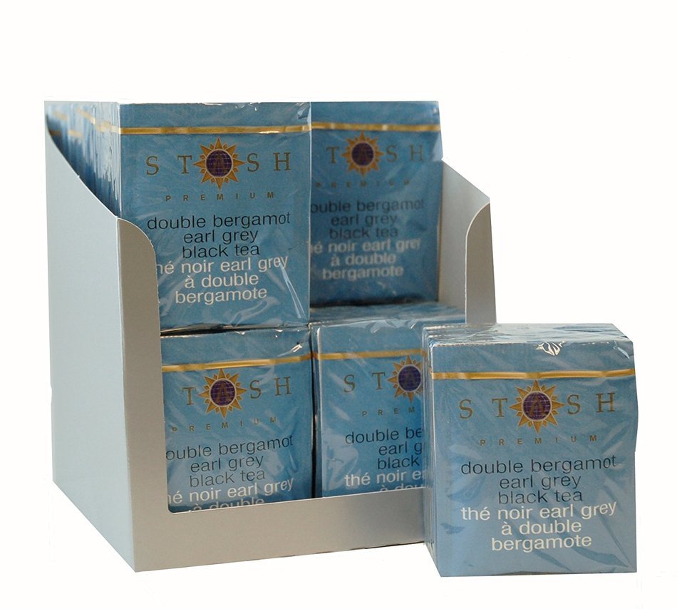 Stash Tea Double Bergamot Earl Grey Black Tea, 10 Count Tea Bags in Foil (Pack of 12) N29