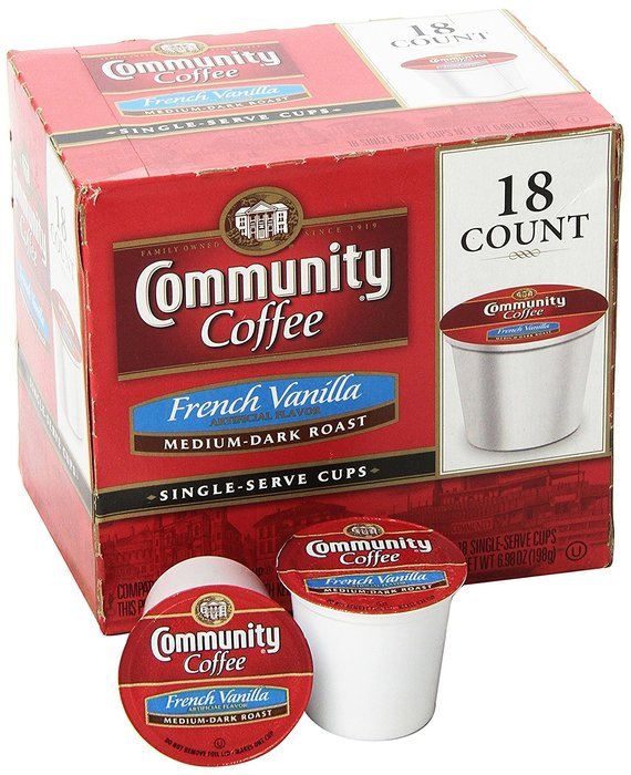 Community Coffee French Vanilla, K-Cup for Keurig Brewers, 18 Count N6