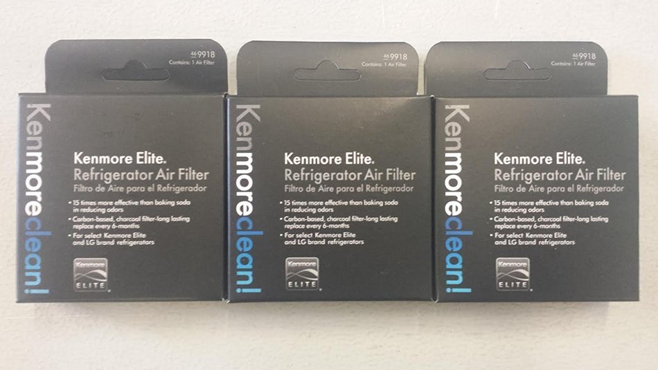 3 Pack (Genuine) Refrigerator Air Filter for Kenmore Elite 46-9918