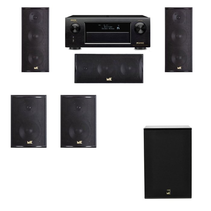 M&K Sound LCR750 Loudspeaker 5.1 X10 Denon AVR-X5200W