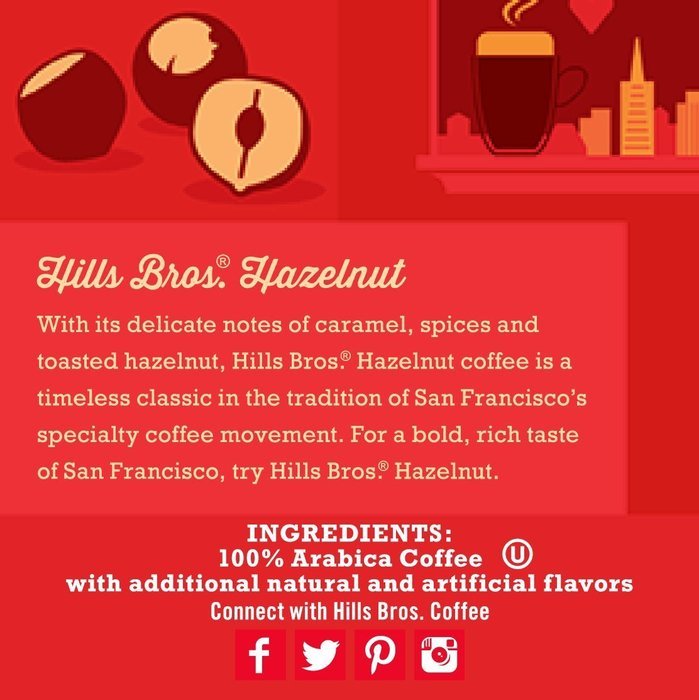 Hills Bros Coffee Gourmet Medium Roast, 12 Compostable Single Serve Cups, 3.8 Ounce N24