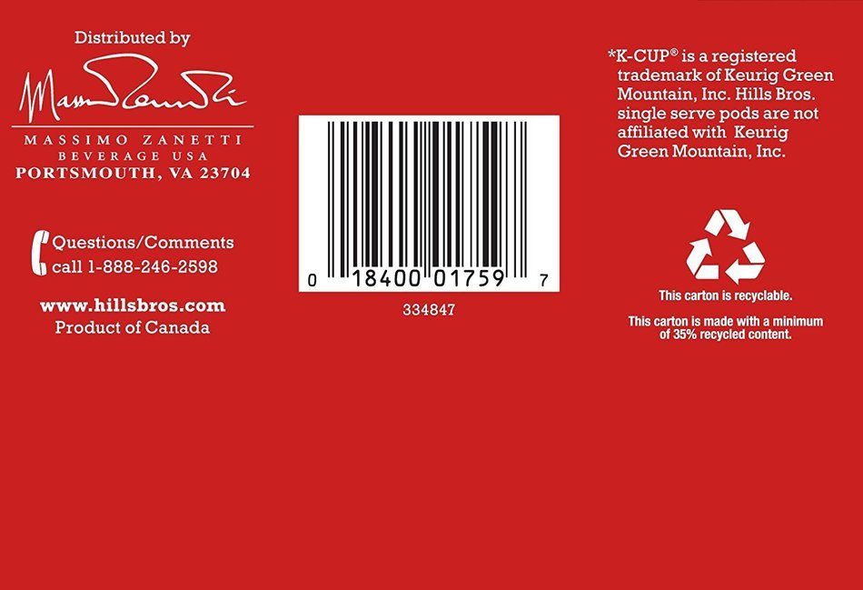 Hills Bros Coffee Gourmet Medium Roast, 12 Compostable Single Serve Cups, 3.8 Ounce N28