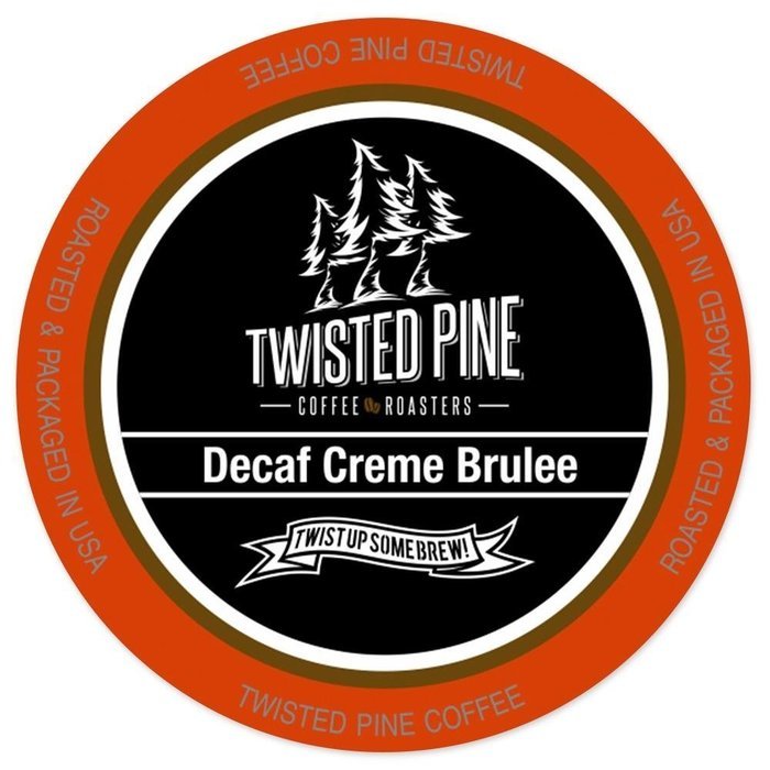 Twisted Pine Decaf Creme Brulee Flavored Coffee, Single-Serve Cups for Keurig K-Cup Brewers, 24 Count