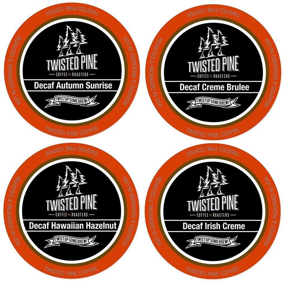 Twisted Pine Decaf Creme Brulee Flavored Coffee, Single-Serve Cups for Keurig K-Cup Brewers, 24 Count N2