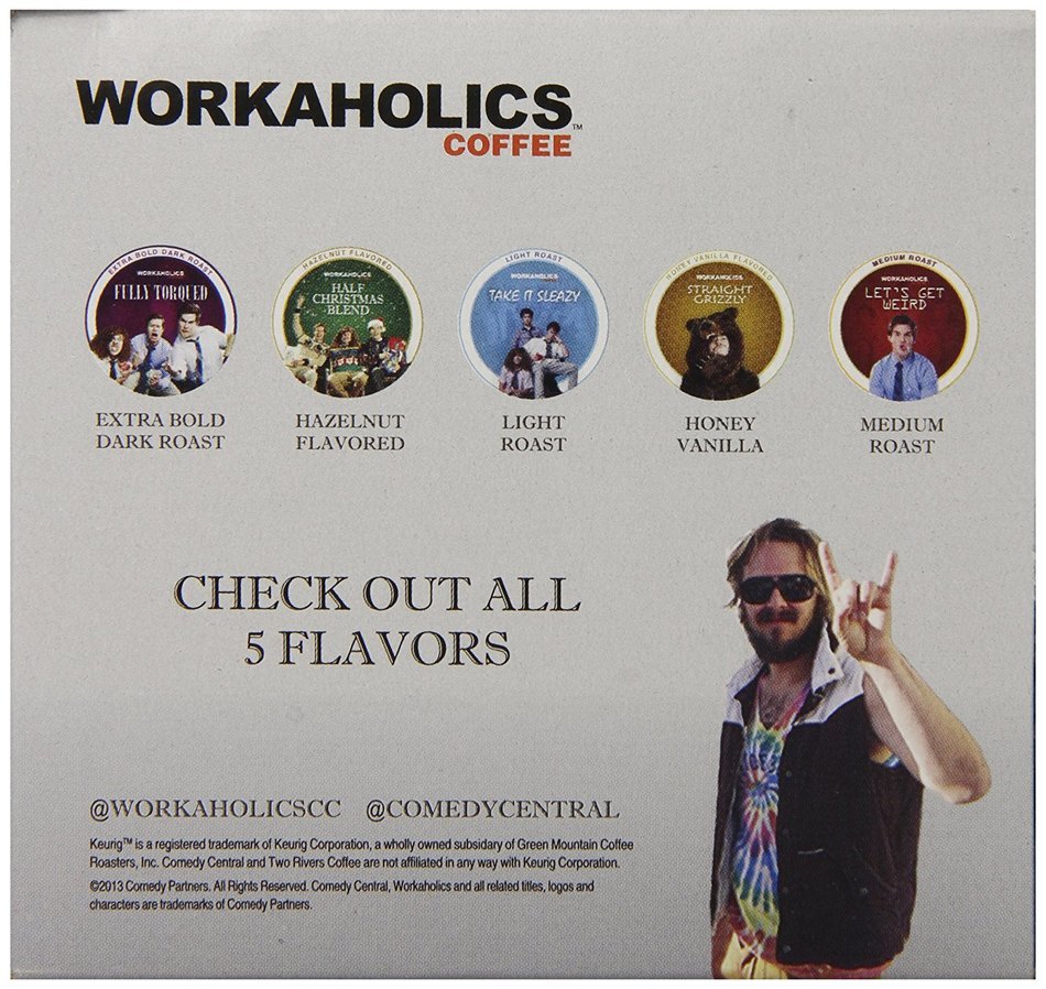 Workaholics Straight Grizzly Single-Cup Coffee for Keurig K-Cup Brewers 12-Count N14
