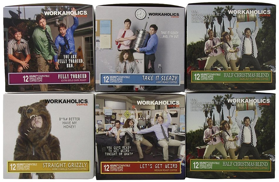 Workaholics Straight Grizzly Single-Cup Coffee for Keurig K-Cup Brewers 12-Count N15
