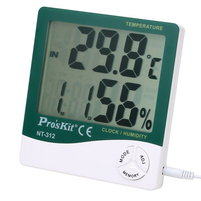 Pro'sKit NT-312 Digital Temperature/Humidity Meter with Probe N2