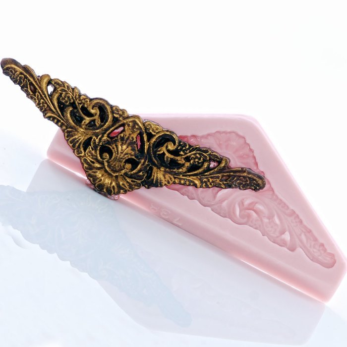 Victorian Scroll Work Silicone Mold Food Safe Fondant, Gum Paste, Resin, Polymer Clay, Craft, Jewelry Food Mold. N2