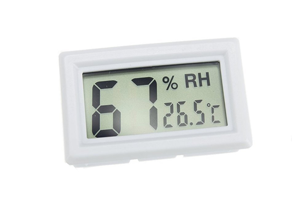 Generic Mini Digital LCD Thermometer Hygrometer Temperature Humidity Freezer Sensor Car Usage White N2