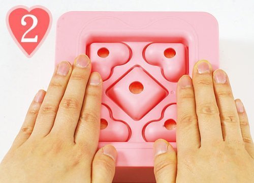 Cyqun(TM) Heart Shaped Cake Mold Sandwich Mold (Pink)