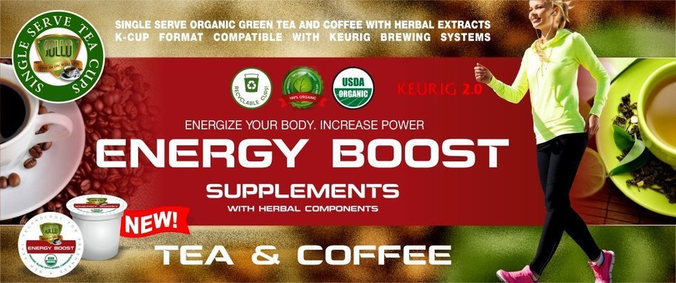 SOLLO Keurig 2.0 K-Cup, Energy Boost Organic Green Tea With Herbal Extracts, 24 Count per Box, Organic by USDA... N6