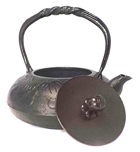 Naubu Iron Kettle Gourd Copper Lid Black 1.2L （japan import） N2