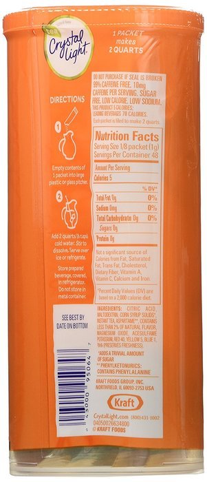 Crystal Light Iced Tea Drink Mix, Natural Lemon Flavor (12-Quart), 1.4-Ounce Packages (Pack of 4) N2