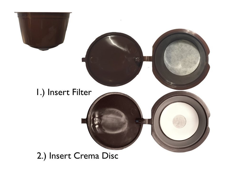 My-Cap's 3 Reusable/Refillable Capsules for Nescaf&eacute;&reg; Dolce Gusto &reg; Brewers | Compatible with Mini Me, Genio, Piccolo... N14