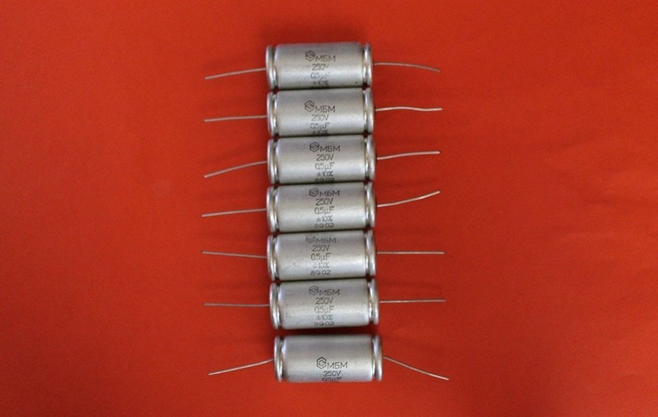 Capacitor Paper MBM 250V 0.5uF USSR 7 pcs