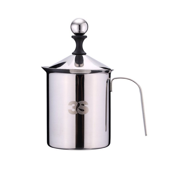3S 800ML Stainless Steel Double Mesh Milk Frothing Pitcher Milk Frother