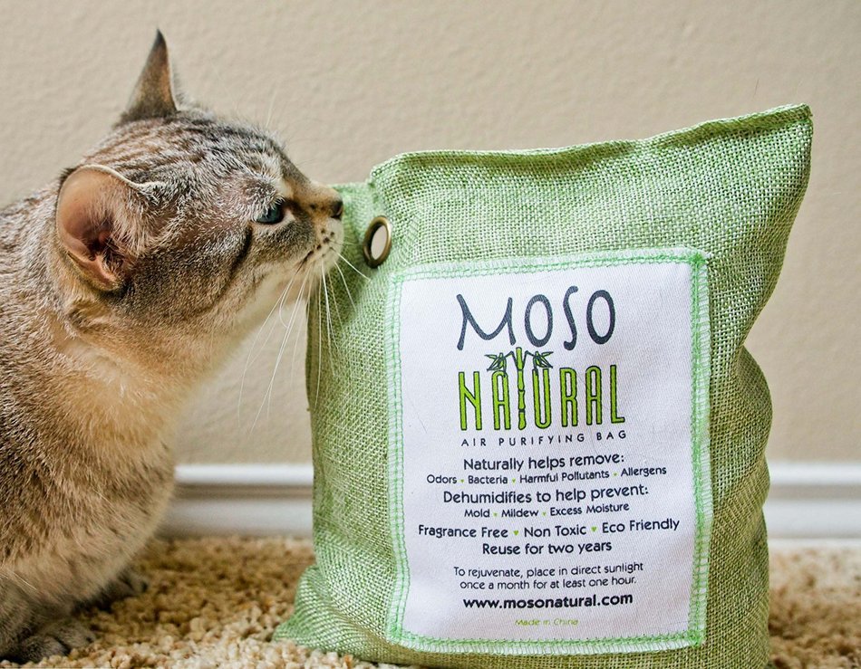 Moso Natural Air Purifying Bag 500g Charcoal Color Naturally Removes