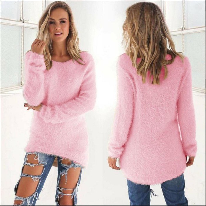 Fashion Sweaters,Morecome Womens Casual Solid Long Sleeve Jumper Sweaters Blouse N3