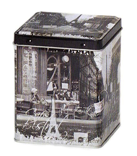 PARIS - EIFFEL TOWER - Retro Style Square Tea Caddy - 3.5"