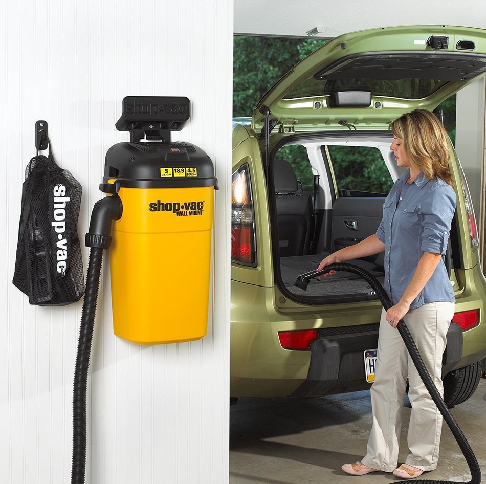 Shop-Vac 3942000 5 Gallon 4.0 Peak HP Wall Mount Wet/Dry Vacuum N2