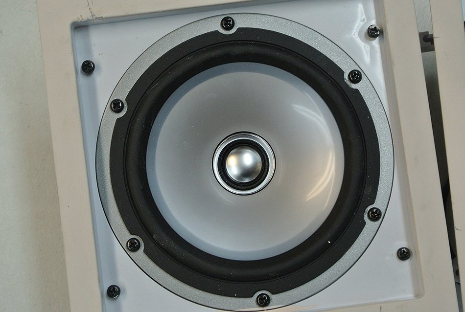KEF CI130.2QS Square In-Wall/In-Ceiling Architectural Loudspeakers (Pair) White N2