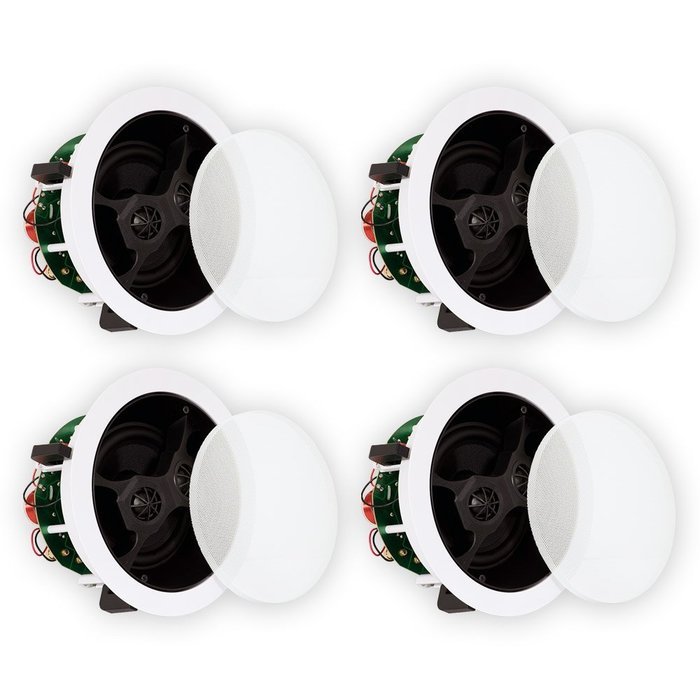 Theater Solutions Stereo TS650S In Ceiling 6.5" Round Home 4 Speaker Set 600 Watts 4TS650S