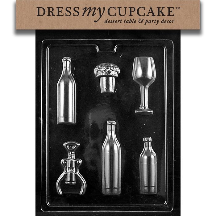 Dress My Cupcake Chocolate Candy Mold, Wine Bundle for Specialty Box