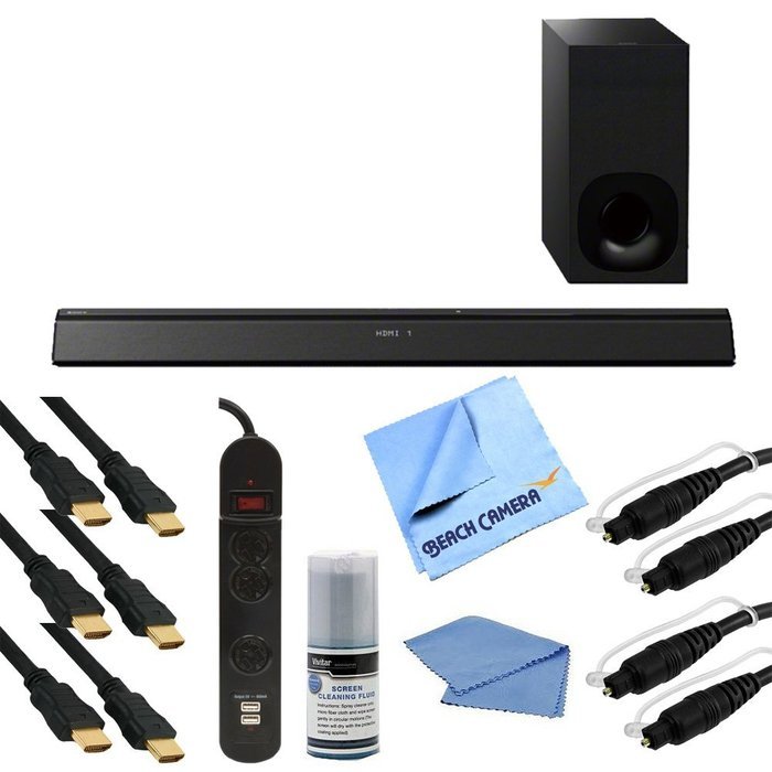 Sony HT-CT380 - 2.1ch 300w Bluetooth Sound Bar w/ Wireless Subwoofer & Hook-Up Bundle - Includes Sound Bar with...