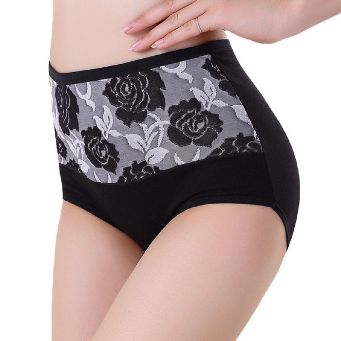 Underpants ，Beautyvan Comfortable High Waist Cotton Women Briefs Healthy Panties Underwear Plus Size (L, Red)