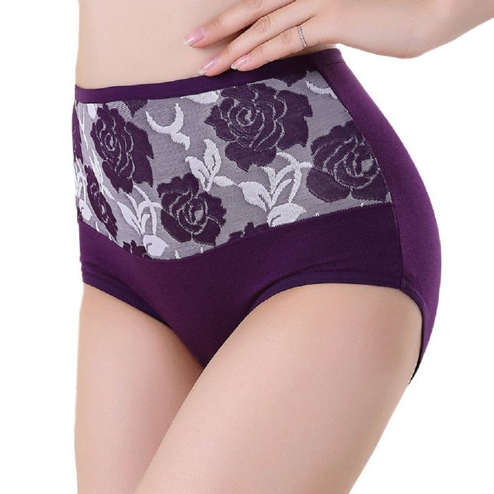 Underpants ，Beautyvan Comfortable High Waist Cotton Women Briefs Healthy Panties Underwear Plus Size (L, Red) N2