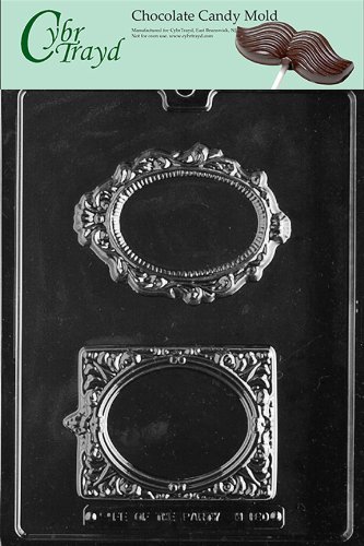 Cybrtrayd M180 Fancy Frames Chocolate Candy Mold with Exclusive Cybrtrayd Copyrighted Chocolate Molding Instructions