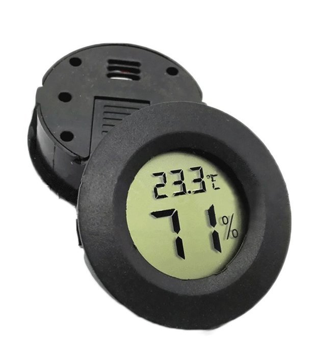 DISDA Hygrometer and Thermometer LCD Display Digital Indoor Hygrometer Thermometer Monitor Black