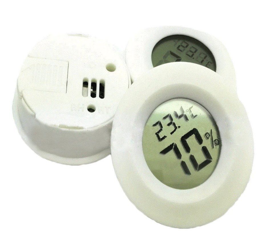 DISDA Hygrometer and Thermometer LCD Display Digital Indoor Hygrometer Thermometer Monitor Black N2