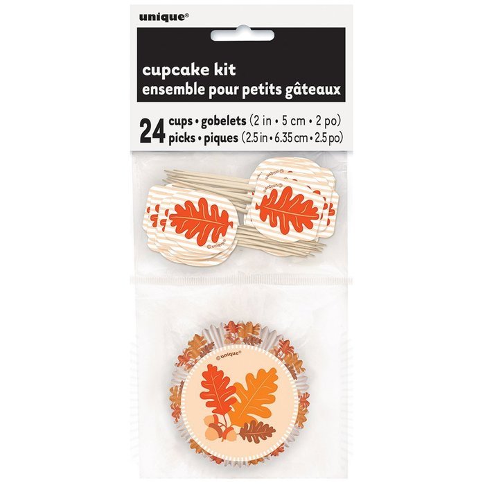 Fall Leaves Cupcake Kit for 24
