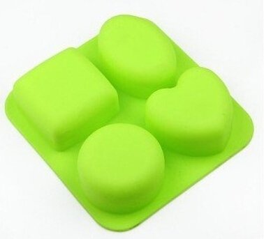 HSE 4 Cavities Heart Square Round Oval Silicone Cake Baking Mold Cake Pan Muffin Cups Soap Moulds Biscuit Chocolate...