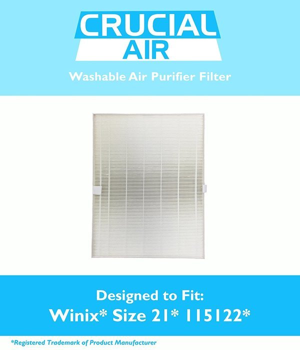Winix-Compatible Washable & Reusable Size 21 Air Purifier Filter Fits PlasmaWave, Part # 115122, Designed & Engineered...