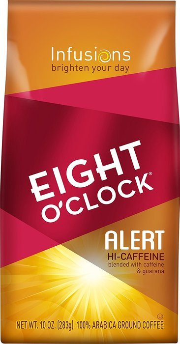 Eight O'Clock Ground Coffee, Alert Hi-Caffeine, 10 Ounce N3