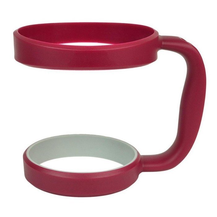 Morecome 30 Oz Stainless Steel Insulated Tumbler Mug Handle (Red)