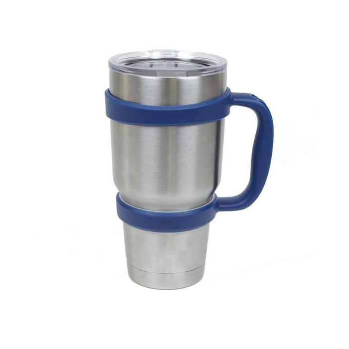 Morecome 30 Oz Stainless Steel Insulated Tumbler Mug Handle (Red) N2